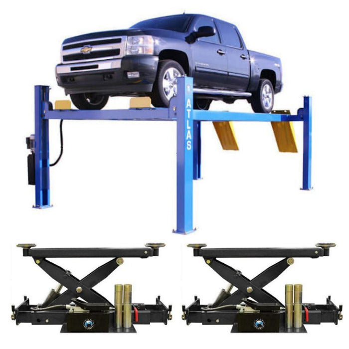 Atlas 414 Four Post Lift + RJ8 Rolling Jacks Combo – Automotive