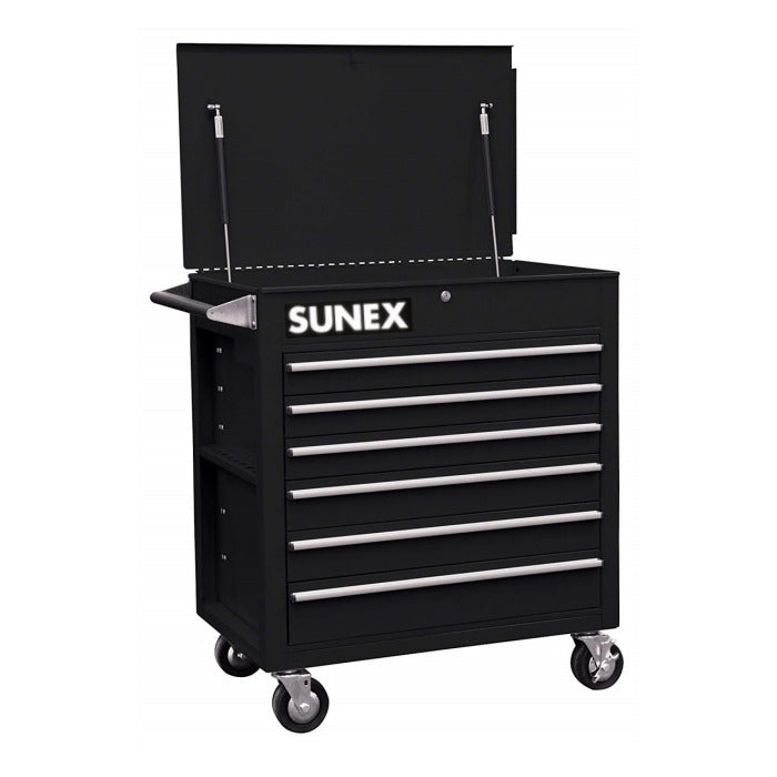 Sunex 8057BK Professional 6-Drawer Tool Cart – Automotive Service