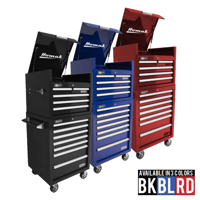 Homak SE Series Tool Chest and Roller Cabinet Combo - Black