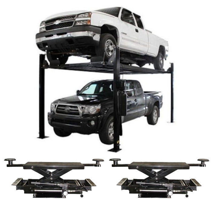 Atlas Garage Pro 8000EXT-L Four Post Lift + RJ35 Sliding Jacks