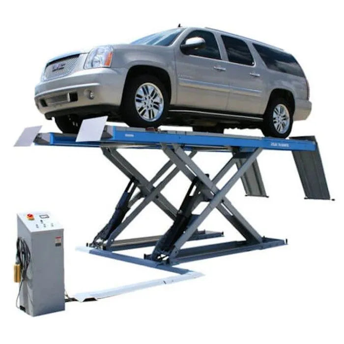 Atlas 12ASL Scissor Alignment Lift 12,000 lbs. Capacity + RJ-6 Air Hydraulic Rolling Jacks 6,000 lbs. Capacity Combo