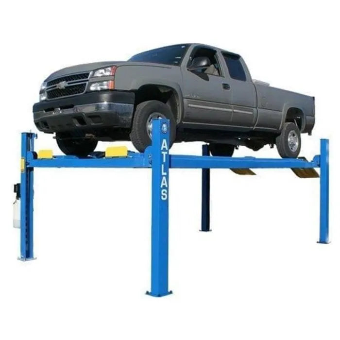 Atlas 412 Commercial Grade Four Post Lift 12,000 lbs. Capacity + RJ6BK Air Hydraulic Rolling Jacks 6,000 lbs. Capacity Combo