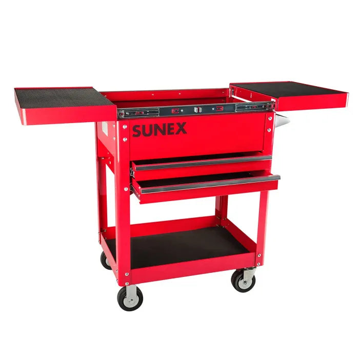 Sunex 8035 Compact Slide Top Utility Cart in Red