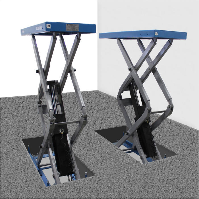 Atlas FM-9SL Flush Mount Full Rise Scissor Lift 