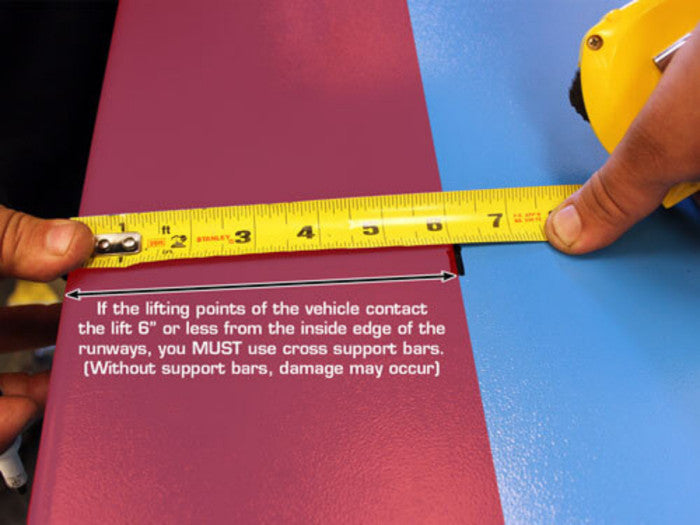 Atlas FM-9SL Flush Mount Full Rise Scissor Lift Support Bars Requirement