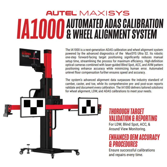 Autel IA1000 Automated Alignment & ADAS Calibration SystemFeatures