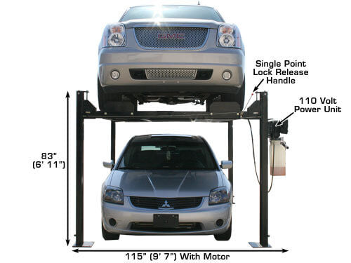Atlas Garage Pro 8000 Portable Hobbyist8,000 lbs. Capacity Four Post Lift