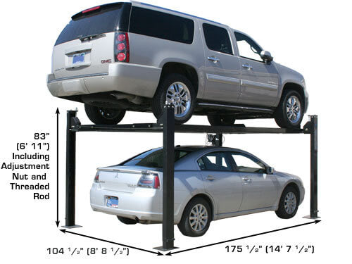 Atlas Garage Pro 8000 Portable Hobbyist8,000 lbs. Capacity Four Post Lift