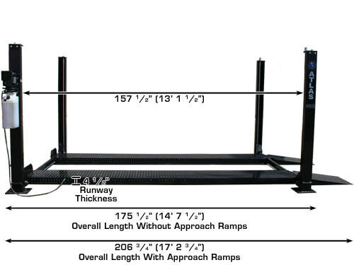 Atlas Garage Pro 8000 Portable Hobbyist8,000 lbs. Capacity Four Post Lift