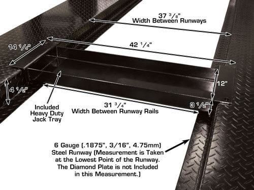 Atlas Garage Pro 8000 Portable Hobbyist8,000 lbs. Capacity Four Post Lift