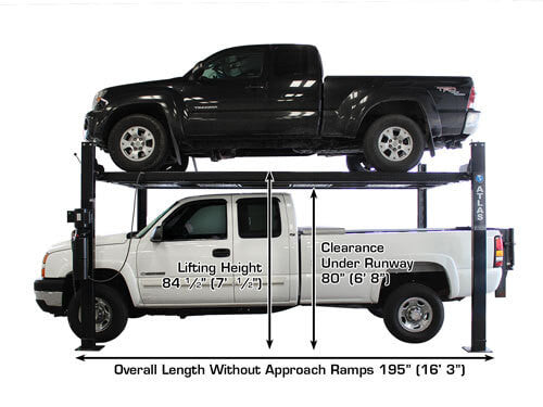 Atlas Garage Pro 8000EXT-L Portable Four Post Lift – Automotive