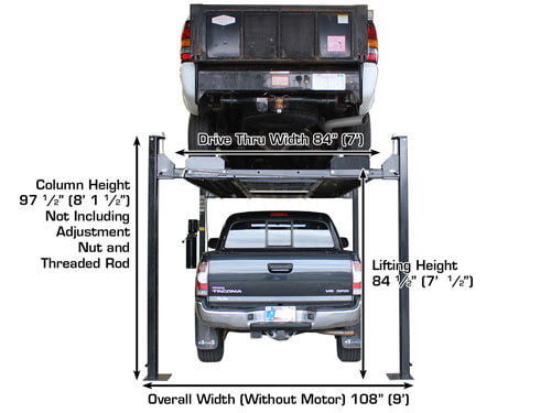 Atlas Garage Pro 8000EXT-L Portable Four Post Lift – Automotive