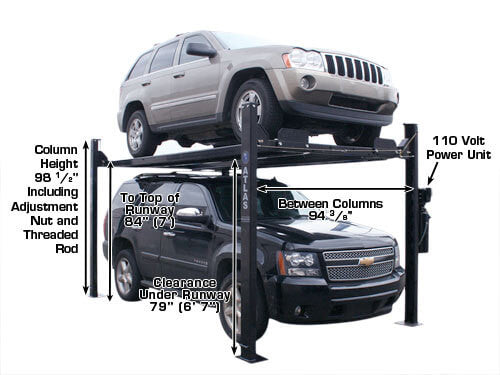 Atlas Garage Pro 8000EXT Portable Four Post Lift – Automotive