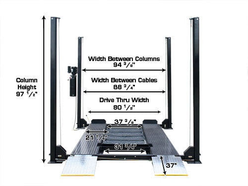 Atlas Garage Pro 8000EXT Portable Four Post Lift – Automotive