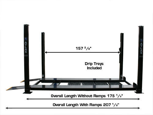 Atlas Garage Pro 8000EXT Portable Four Post Lift – Automotive