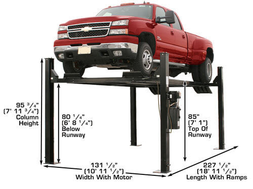 Atlas Garage Pro 9000 HD Portable Four Post Lift