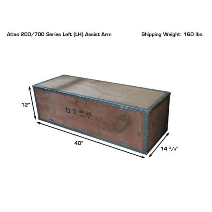 Atlas Dual Assist Arms for 200 Series Swing-Arm Tire ChangersShipping Dimensions