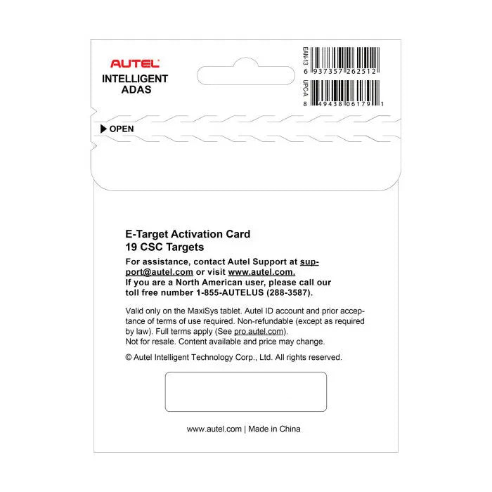 Autel IA1000 Digital Targets Upgrade CardFor Use With IA1000 ADAS Calibration Systems