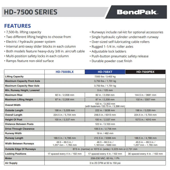 BendPak HD-7500 Series Vehicle & Boat Storage Lift In Use
