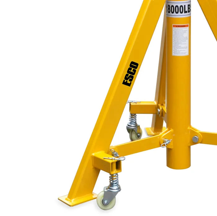 ESCO 10493 9-Ton High-Lift Jack Stand Spring-Loaded Caster Wheels