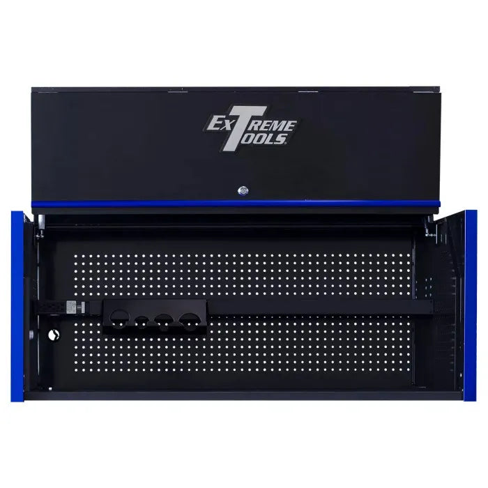 Extreme Tools RX Professional Series 55" Extreme Power Workstation Hutch Black with Blue Accents