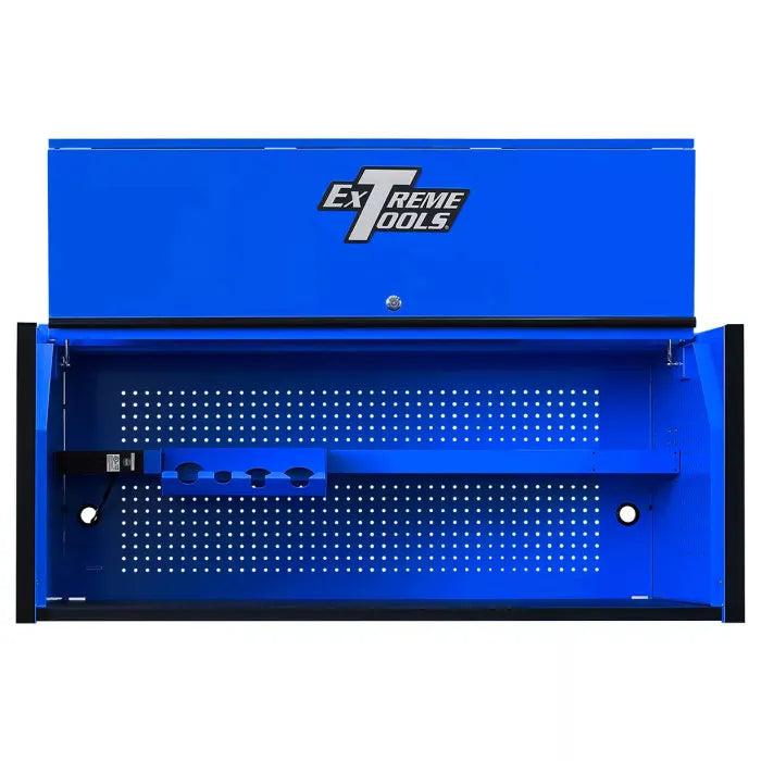 Extreme Tools RX Professional Series 55" Extreme Power Workstation Hutch Green with Black Accents Shown with Rolling Cabinet