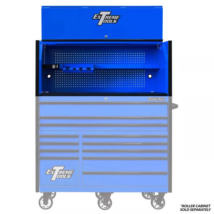 Extreme Tools RX Professional Series 55" Extreme Power Workstation Hutch Matte Black with Black Accents