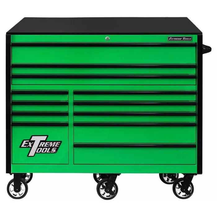 Extreme Tools RX Professional Series 55" Rolling Cabinet Matte Black with Black Drawer Pulls