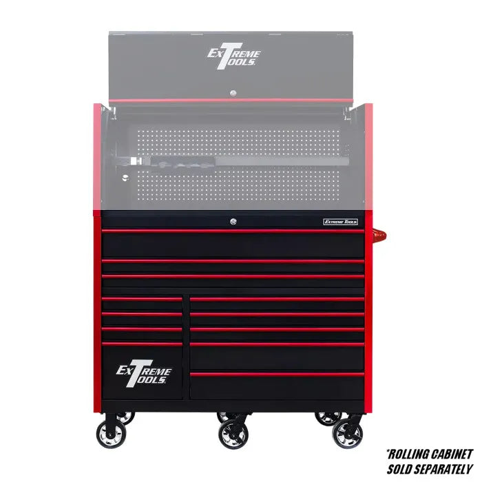 Extreme Tools RX Professional Series 55" Rolling Cabinet Orange with Black Drawer Pulls