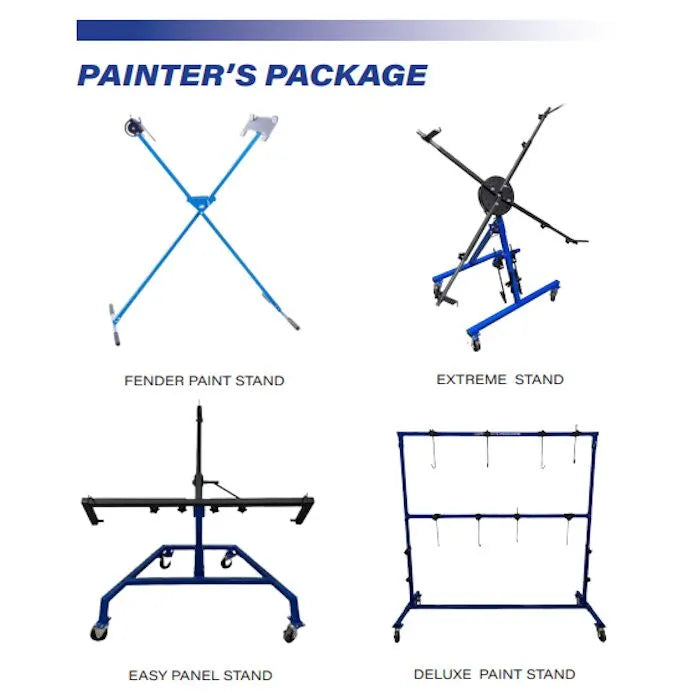 Lift King LKPP Painter's Package Includes Four Automotive Paint Stands