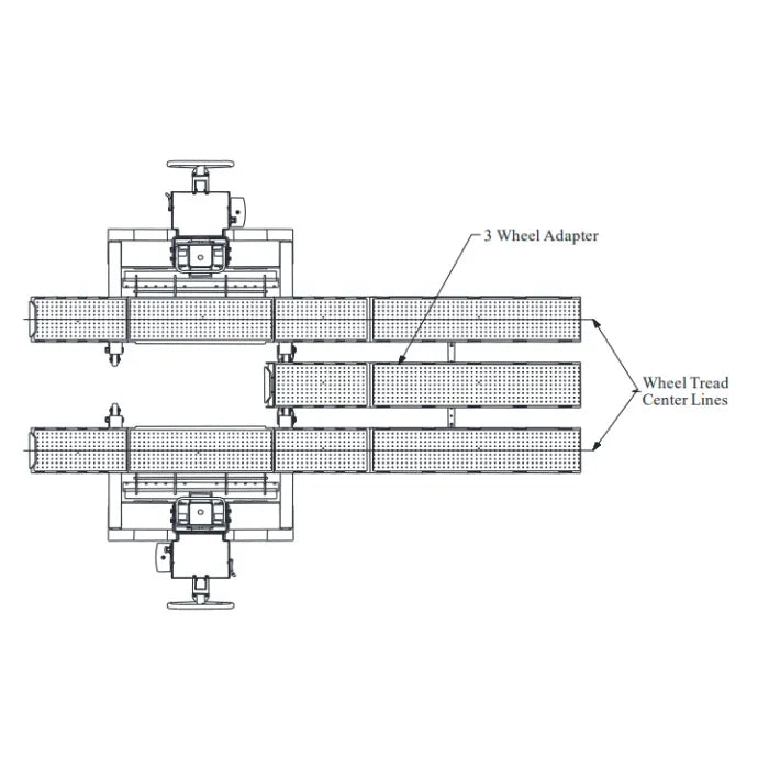 MAHLE CAD-FL3 3rd Wheel Ramp For Fork Lift Adapter Overhead View