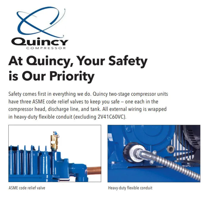 Quincy 4103D12VCB23M QT-10 Max Reciprocating Air Compressor