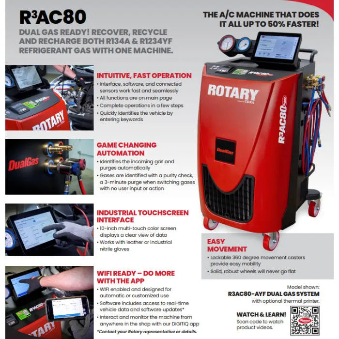 Rotary R3AC50 A/C Recharging Station R134a – Automotive Service