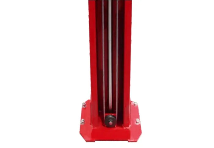 The top beam is designed with adjustment to fit different width demand. Overhead safety shut-off device prevents vehicle damage.