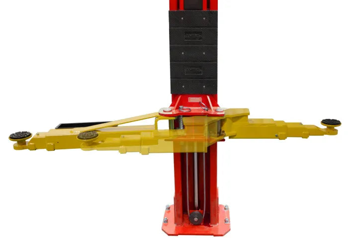 Lifting arm lock automatic release device, high strength gear rack, more stable and safer.