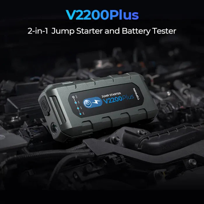 TOPDON V2200Plus 2-in1 Jump Starter & Battery System Checker