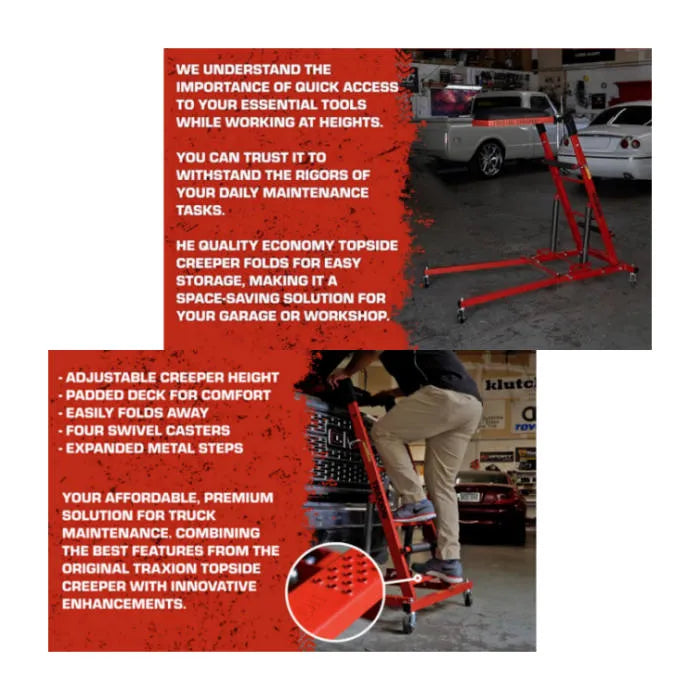 Traxion 3-106 Quality Economy Topside Creeper