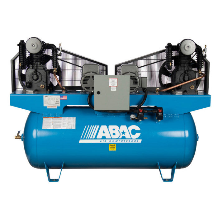 ABAC ABC5-21120HD 5HP Ironman Duplex Air Compressor Professional Stationary 175PSI 32CFM 120 Gallon Horizontal