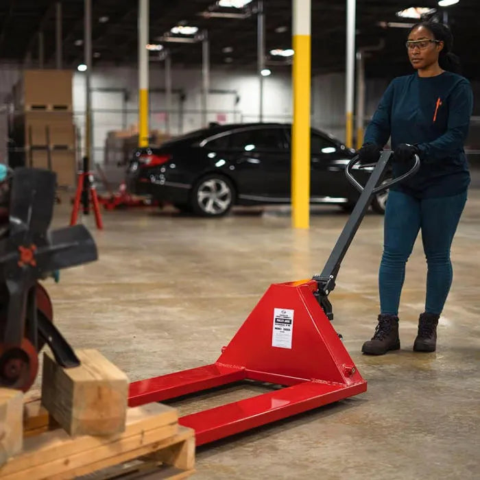 AFF 3900A Heavy-Duty Pallet Jack 5,500 lbs. Capacity In Use