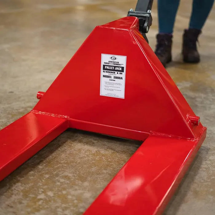 AFF 3900A Heavy-Duty Pallet Jack 5,500 lbs. Capacity In Use