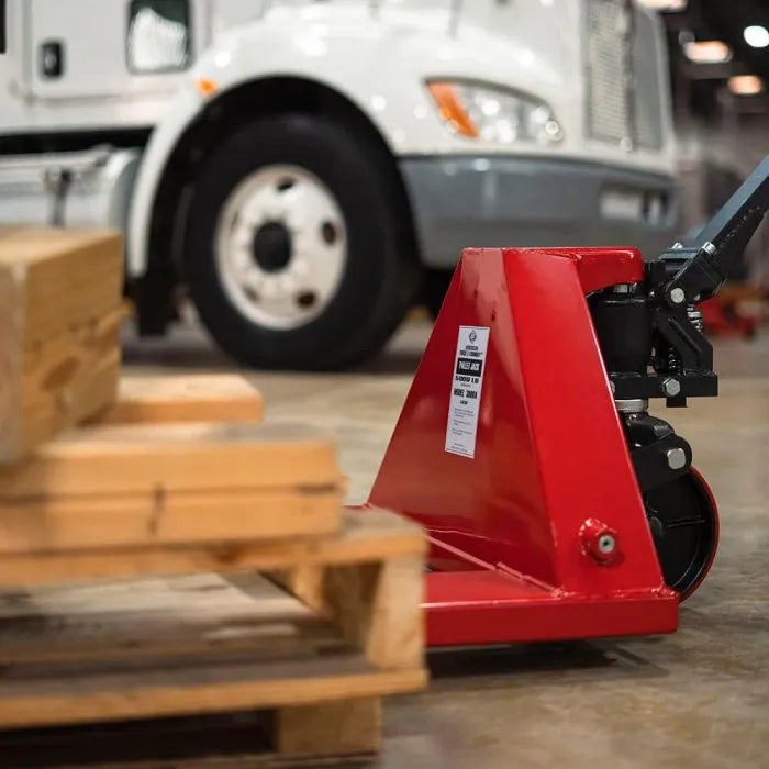 AFF 3900A Heavy-Duty Pallet Jack 5,500 lbs. Capacity In Use