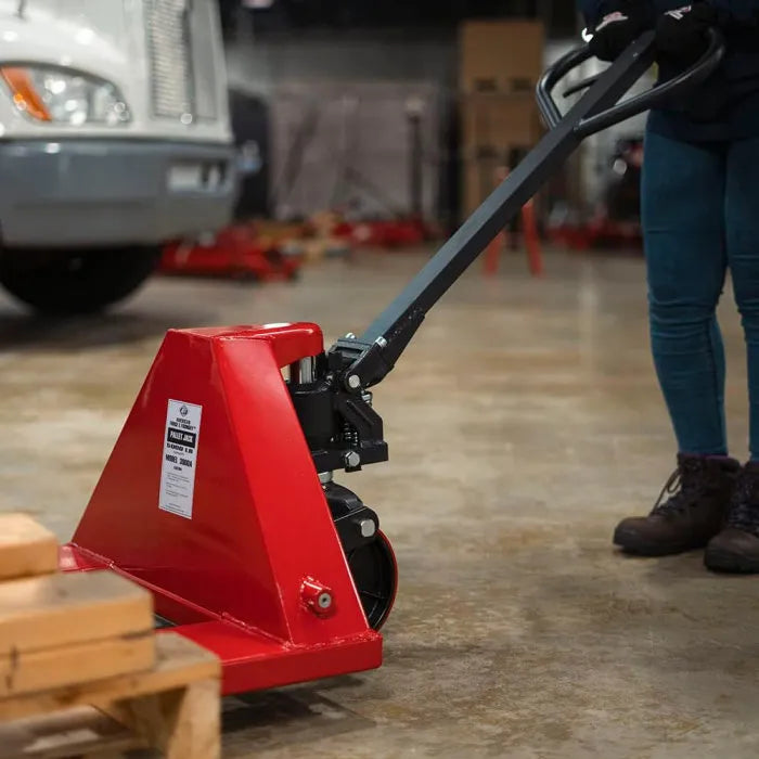 AFF 3900A Heavy-Duty Pallet Jack 5,500 lbs. Capacity In Use