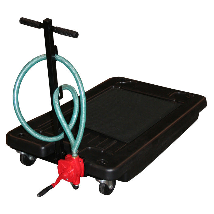 AFF 8878 18 Gallon Portable Low-Profile Oil Drain with Rotary Hand Pump