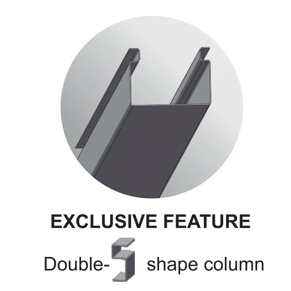 AMGO 407-P Exclusive Double-S Shape Column for Increased Strength