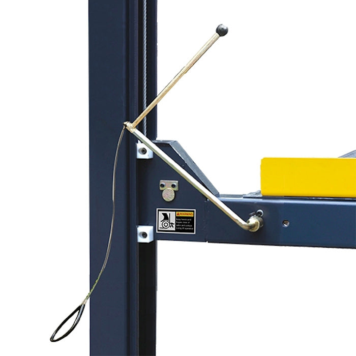 AMGO's proprietary concealed lock-control device with a manual single-point release (no air source required) 