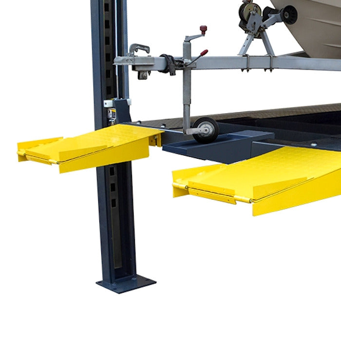 Optional trailer extended platform adds an extra 24" in length. Kits #40818 