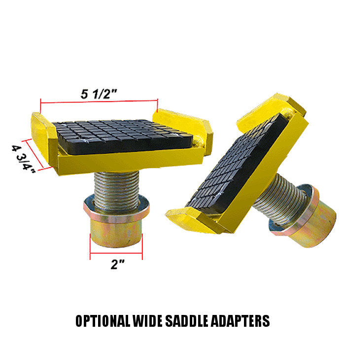 Optional heavy duty extreme wide saddle adapter