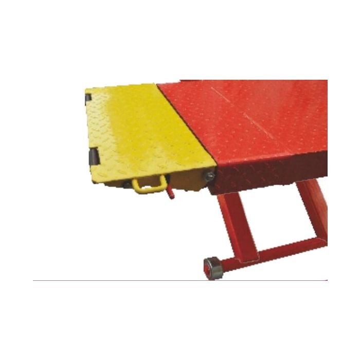 Adjustable approach ramps can quickly extend the length of the platform