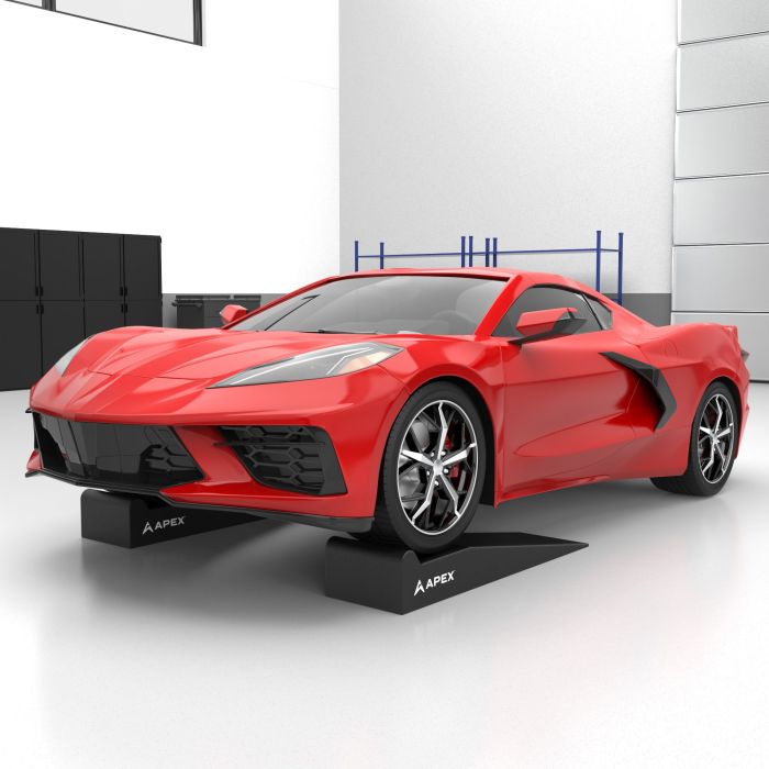 APEX 48" Lightweight Foam Garage Ramp Kit In Use 