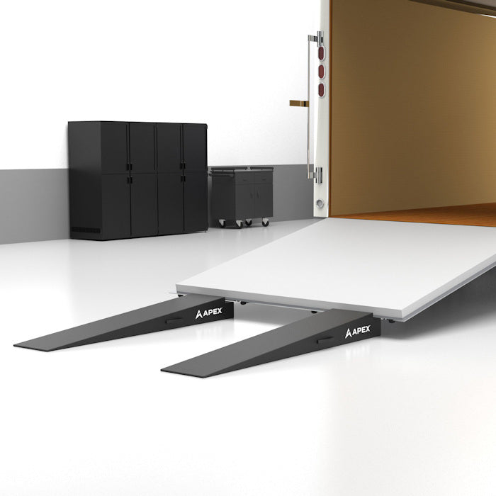 APEX 72" Lightweight Foam Trailer Ramp Kit In Use 